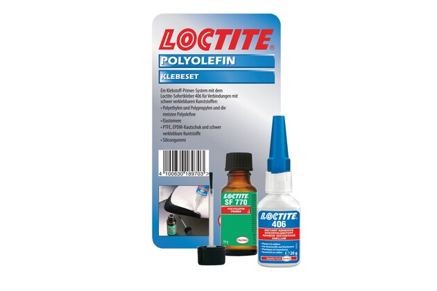 Loctite 406 - 20 g + 770 - 10 g sada na polyolefiny